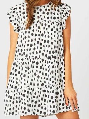 Altar'd State Dalmation Black Spot Dress